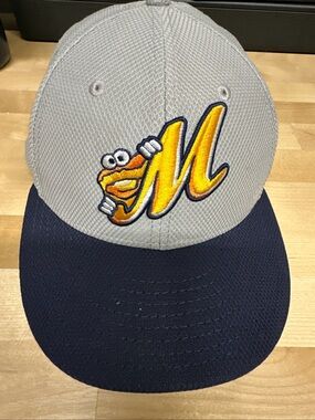 MONTGOMERY BISCUITS Blue/Gray 59FIFTY MiLB BASEBALL HAT Fan Fitted Sz 7 3/4